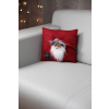 Vankúš MagicHome Vianoce, Santa, červený, 30x30 cm