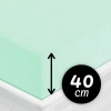 Froté napínacie prestieradlo na extra vysoký matrac FR-034 Mintové 140 x 200 - výška 40 cm