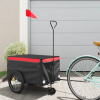 Vozík za bicykel, čierno červený 30 kg, železo-ForU-94097