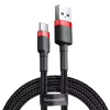 Kábel Baseus Cafule odolný nylonový kábel USB / USB-C QC3.0 3A 1M čierno-červený Catklf-B91