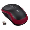 Logitech myš Wireless Mouse M185, optická, 3 tlačítka, červená,1000dpi