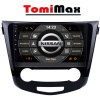 TomiMax Nissan X-Trail, Qashqai Android 14 autorádio s WIFI, GPS, USB, BT HW výbava: 4 Core 1GB+16GB LOW