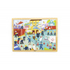 Puzzle na podstavci Viga 44581 48 dielikov - spoznávanie práce hasiča