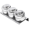 Royal Kitchen 157232 Magnetické koreničky 3 ks so stojanom 20x7 cm, nerezová