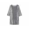 esmara® Dámske flitrované šaty strieborná, L 44/46 (100396950)
