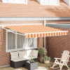 RUČNÁ ROZŤAHOVACIA MARKÍZA ORANŽOVO-ŽLTÁ 350X250 CM
