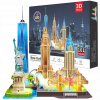 PUZZLE 3D MESTO JORK PANORÁMA NEW YORK LED SVETLO 101 ELEMENTOV