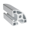 Alusic Hliníkový profil IM 40-8, 40x40, polguľatý, ľahký