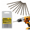 CROWNMAN Súprava 10 ks kobaltových vrtákov M35 HSS 5% - 2mm