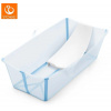 Stokke Flexi Bath - Skladacia detská vanička X-Large, sada s vložkou | Glacier Blue