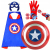 Kostým pre chlapca- Spiderman kostým kostým kostým karneval r104 s (Kapitán Amerika Outfit Shield Mask Ruka)