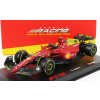 Bburago Ferrari F1-75 Scuderia Ferrari N 55 4th Monza Gp Italy 2022 Carlos Sainz – With Helmet And Plastic Showcase – Exclusive Carmodel 1:43 červená žltá