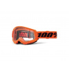 100% Strata 2 Neon Orange, mtb okuliare - Clear Lens