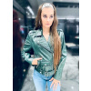 Max Original Leather Dámska kožená bunda EMMA soft-223 ivy (L 46-48) - Ivy (matná zelená) - L