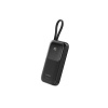 Canyon OnPower 101, Powerbank, 10.000 mAh, dig. disp., in: USB-C, out: USB-A, QC 3.0/USB-C, PD 22,5W, integ. káb.. CNS-CPB101BK