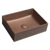 Sapho FORMIGO betonové umývadlo na dosku, 47,5x36,5cm, meď mat FG120