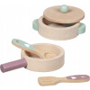 Súprava dreveného riadu pre deti do kuchynky Kitchen love Goki