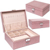Ružová šperkovnica s kľúčom a zacvakávacím zámkom - Peterson