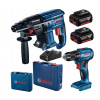 Sada Aku Vŕtačka + Príklepová Vŕtačka 18V 2x4Ah GSR185 GBH180 BOSCH PROFESSIONAL