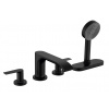Hansgrohe Vivenis Batéria na okraj vane, 4-otvorová inštalácia, sBox, matná čierna 75444670-HG