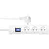 Napájacia lišta Kopp 233302018 3 zásuvky 1,4 m biela (233302018)