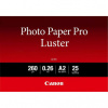 Canon LU-101 Photo Paper Pro Luster, LU-101, foto papier, lesklý, 6211B026, biely, A2, 16.54x23.39