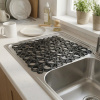 Mäkká podložka do drezu PRACTIC BĄBLE 29 × 29 cm čierna