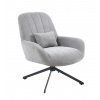 Relaxačné otočné kreslo MALOY - sivé