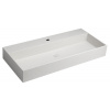 Sapho QUADRADO betónové umývadlo vrátane výpusti, 96x44 cm, biely pieskovec SPH AR467