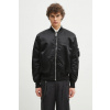 Obojstranná bunda bomber Alpha Industries MA-1 Base Flight Jacket pánska, čierna farba, prechodná, oversize, 756111.03