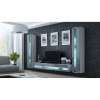 Cama Meble Obývačka VIGO NEW 3, biely mat/sivý lesk
