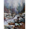 Lesný potok- Akad.m.Igor Navrotskyi, originálny, ručne maľovaný obraz L (do veľkosti 95x95cm) Viac farieb