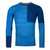 Ortovox tričko 185 Rock'N'Wool Long Sleeve M | farba: just blue, veľkosť: M