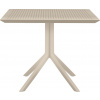 DesignShop Stôl Sky 80 74 x 80 x 80 cm Svetlo hnedá