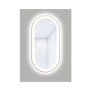 Oválne LED zrkadlo do kúpeľne s osvetlením OVAL LINE PREMIUM 100 x 50 cm v zlatom ráme