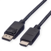 Roline DisplayPort prepojovací kábel Konektor DisplayPort, Zástrčka HDMI-A 2.00 m čierna 11.04.5781 tienený Kábel DisplayPort; 11.04.5781