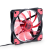 Ventilátor 120mm MOLEX / 3-pin 15 LED červená AW-12C-BR