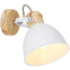 Globo Lighting Wiho nástenná lampa 1x40 W biela-drevená 54018-1
