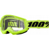 Motocyklové Okuliare 100 % Strata 2 Cross Enduro so žltým čírym sklo