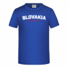 Tričko SLOVENSKO detské modrá farba nápis JR COTTON CLASSICS SS TEE JR DARK ROYAL L