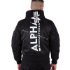 Alpha Industries zimná bunda MA-1 ZH BACK PRINT black/white Veľkosť: M, Farba: čierna