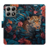 Flip pouzdro iSaprio - Xiaomi 14T - Flower Jaguar 02 s kapsičkami na karty (Flipové knížkové pouzdro, obal, kryt iSaprio s přihrádkami na karty a motivem)