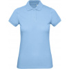 B&C INSPIRE POLO / Dámske piqué polo z bio bavlny - sky blue XL