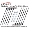 Florbalový set ACCUFLI AirTek A100 - Black 8 ks ľavá / 2 ks pravá