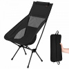 Ultraľahké skladacie kreslo NILS Camp NC3321 čierne