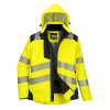 PORTWEST HI-VIS PW382 / Dámska zimná reflexná bunda, vodeodolná - HV žltá/čierna XS