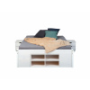 Inter Link Funkčná posteľ s 2 integrovanými nočnými stolíkmi (Till – biela, 160 x 200 cm) (100180021)