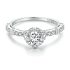GRACE Silver Jewellery Stříbrný prsten Tania 0,5 ct MOISSANITE + CERTIFIKÁT P-MSR023/54 54 (17 mm) certifikát GRA, hadřík na čištění stříbra, dárková krabička GRA 218551349