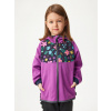 Detská softshellová bunda bez zateplenia Basic, Černicová, Kvetinky - veľ. 98/104