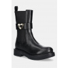 Kožené členkové topánky Love Moschino čierna farba, na plochom podpätku, JA24044G1NIA0000 EUR 38